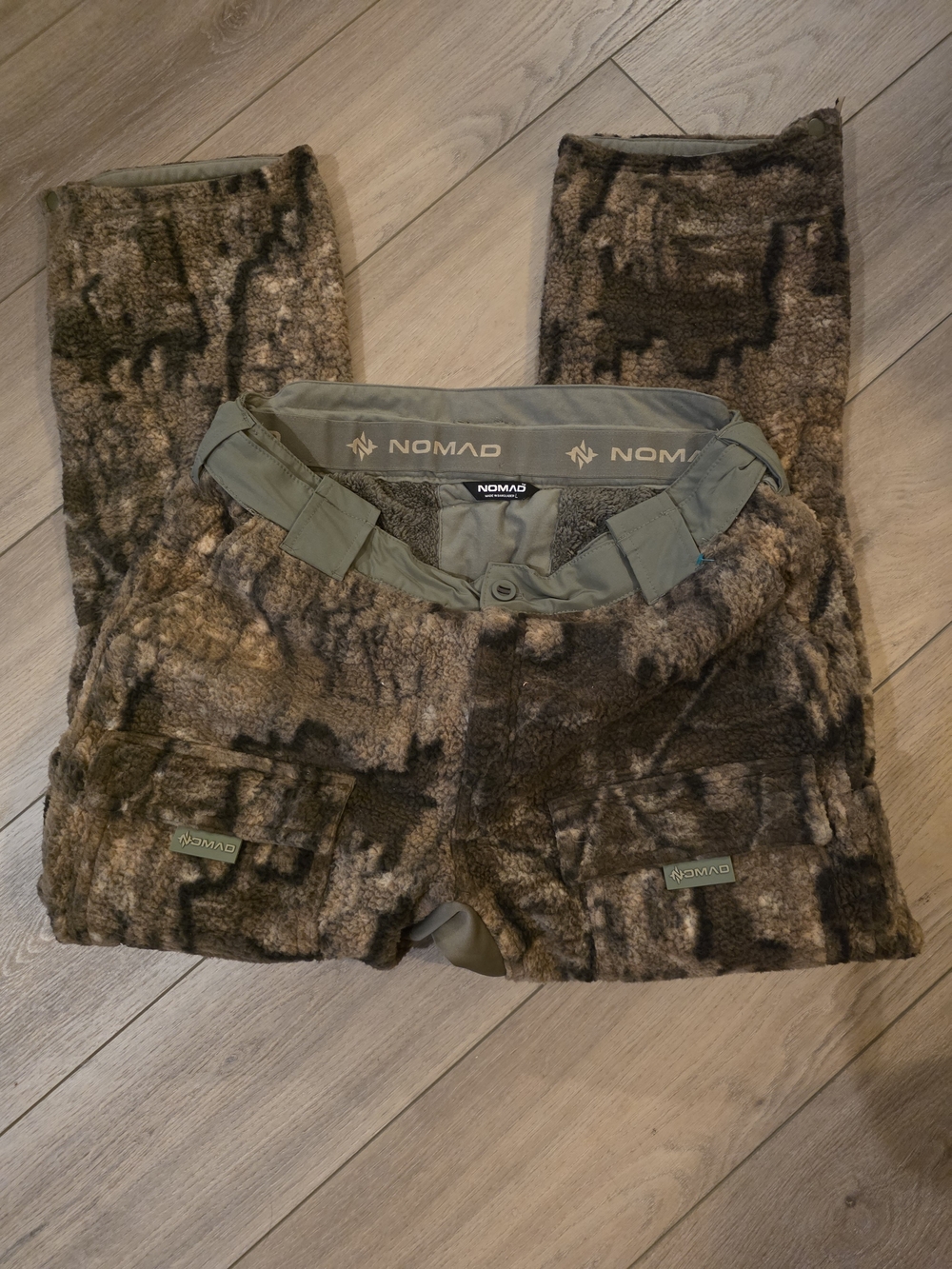 NOMAD Cottonwood NXT Camo Berber Fleece Hunting Pants Mens Lrg Heavyweight Warm